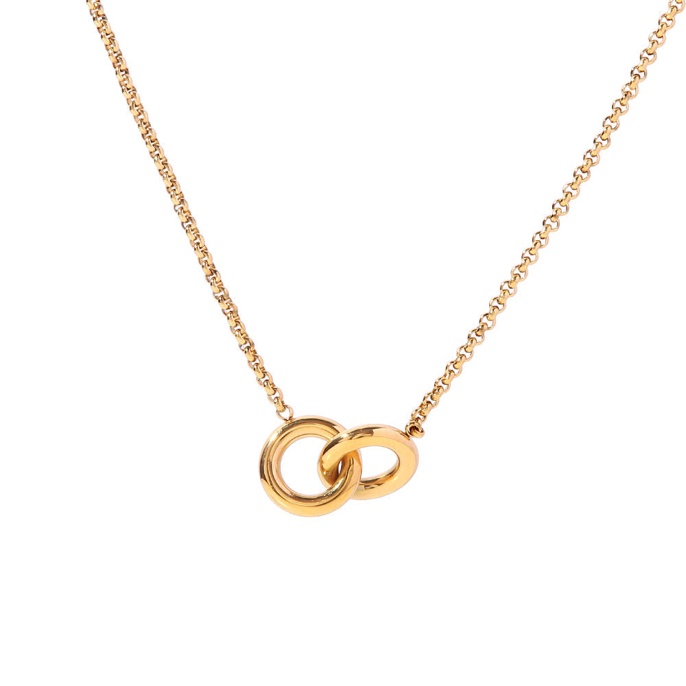 Interlocking Rings Pendant Necklace