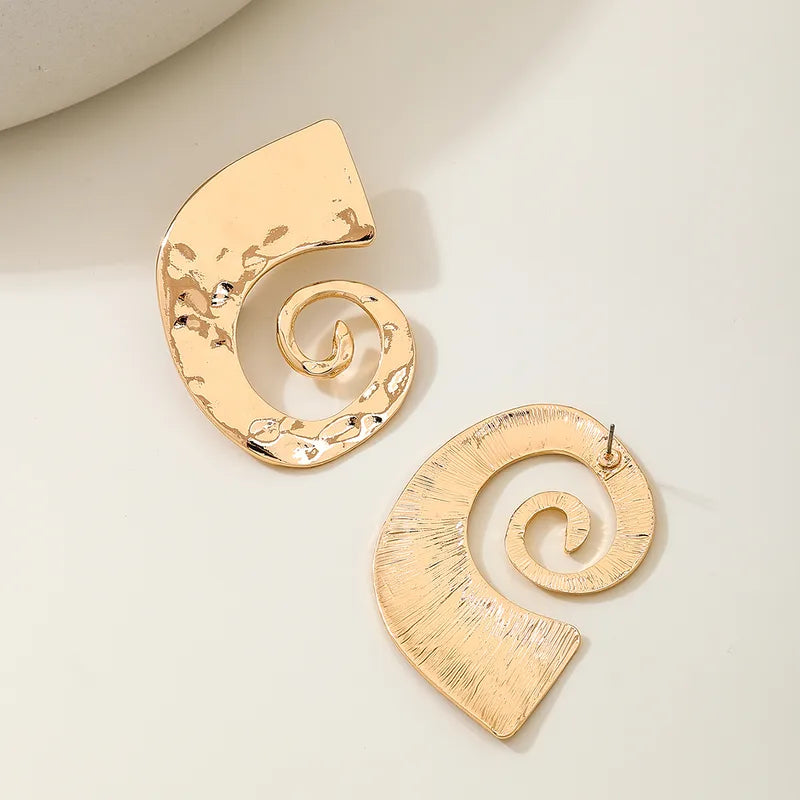 Oversized Spiral Earrings – 18K Gold Plated