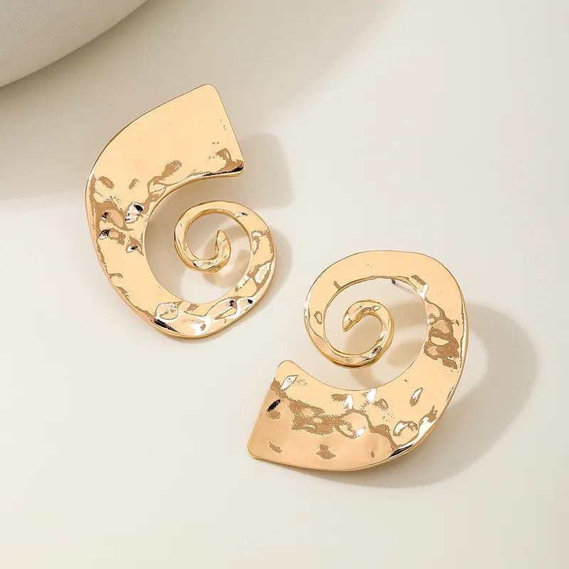 Oversized Spiral Earrings – 18K Gold Plated