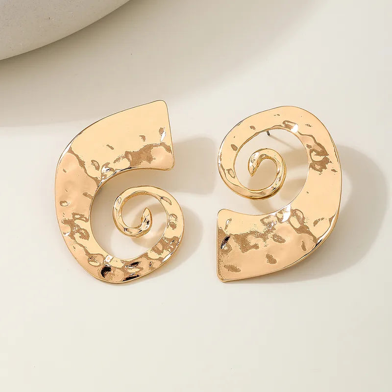 Oversized Spiral Earrings – 18K Gold Plated