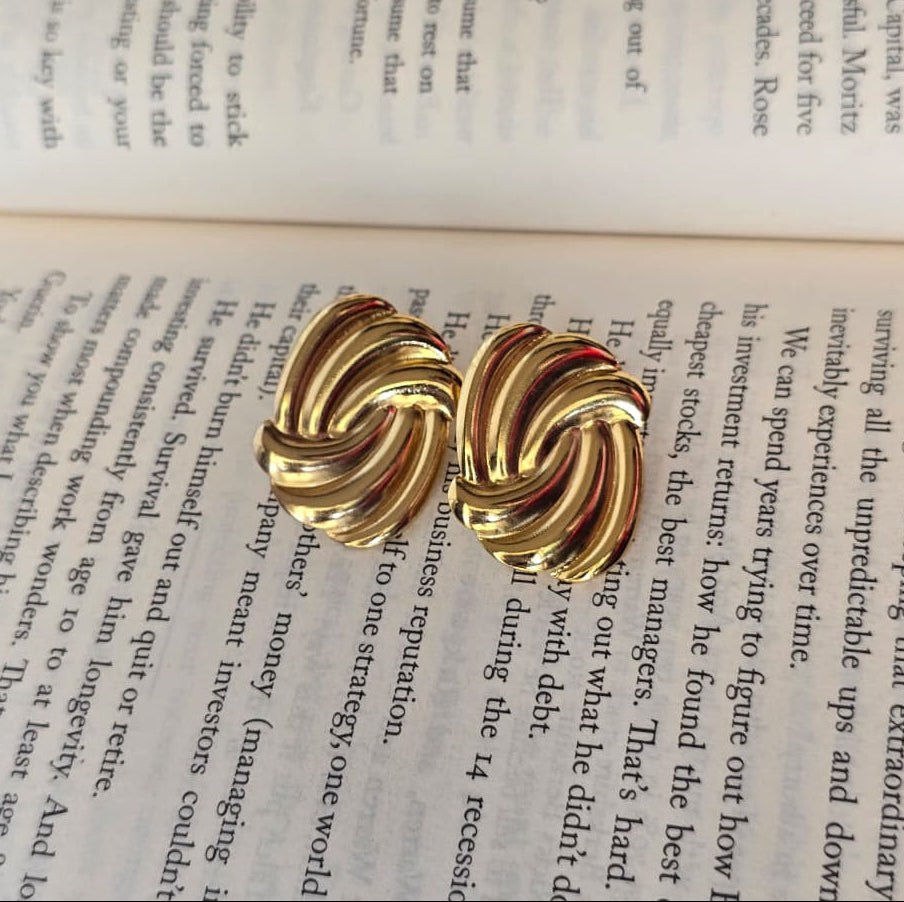 Classic Rope Knot Studs - 18K Gold Plated