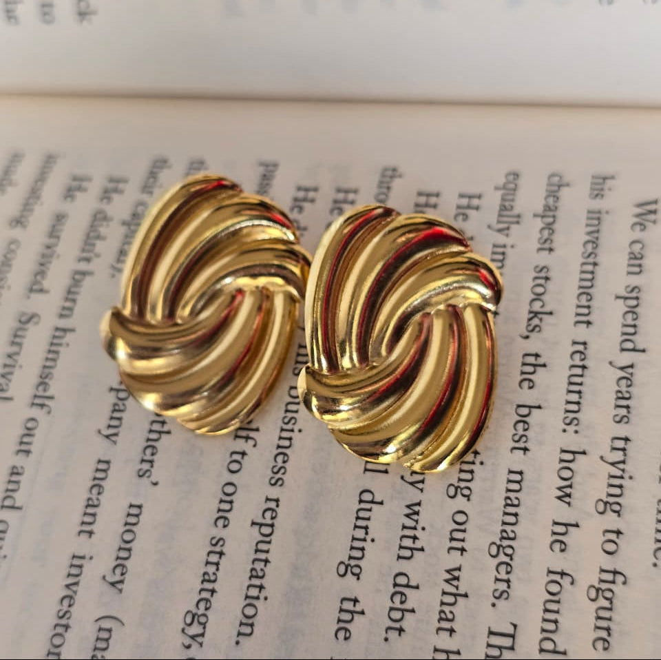 Classic Rope Knot Studs - 18K Gold Plated