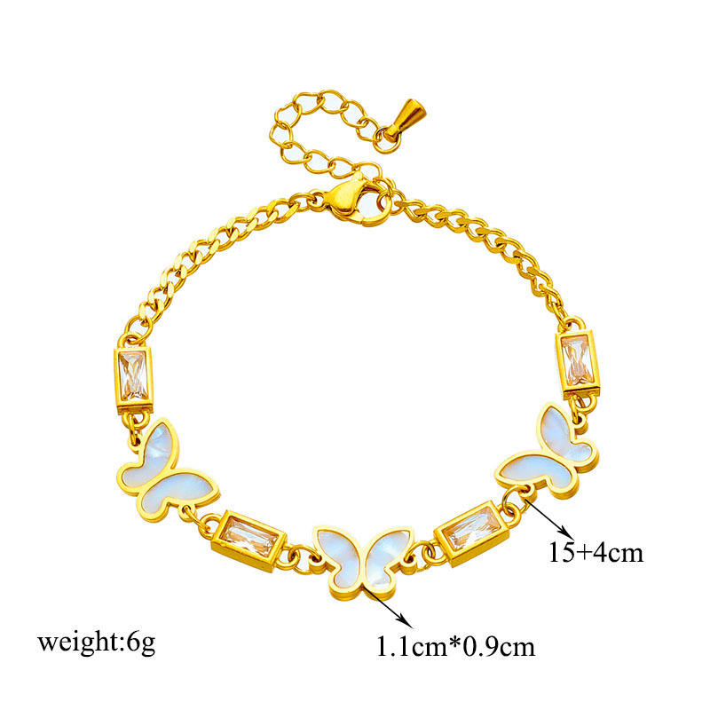 Butterfly Chain Bracelet - 18k Gold Plated