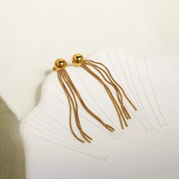 Ball Tassel Drop Earrings