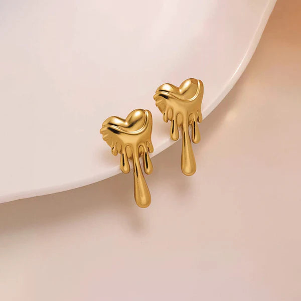 Melting Heart Stud Earrings