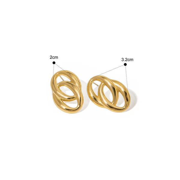 Abstract Knot Stud Earrings