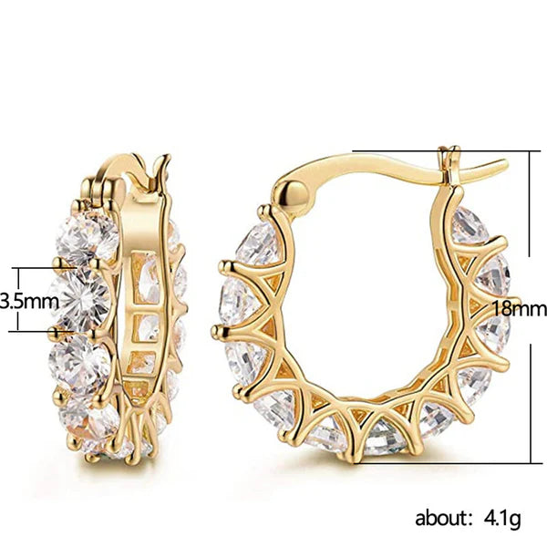 Crystal Huggie Hoop Earrings