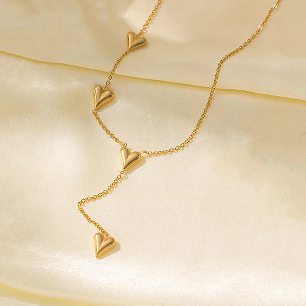 Y Lariat Heart Drop Necklace