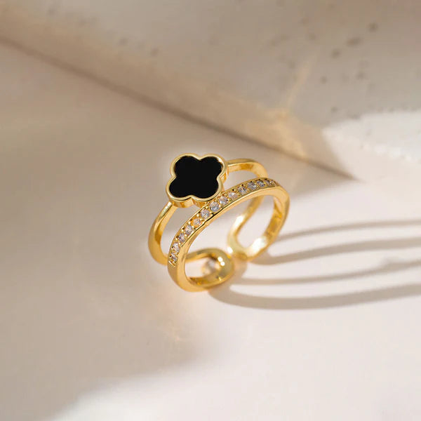 Lucky Clover Duo Band Ring