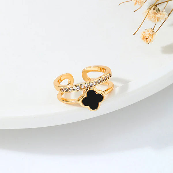 Lucky Clover Duo Band Ring