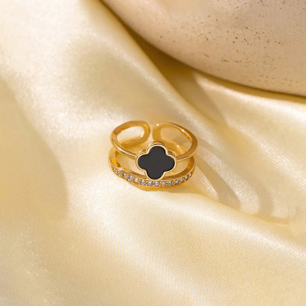 Lucky Clover Duo Band Ring