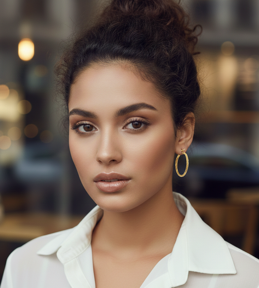 Twisted Hoop Earrings 3cm