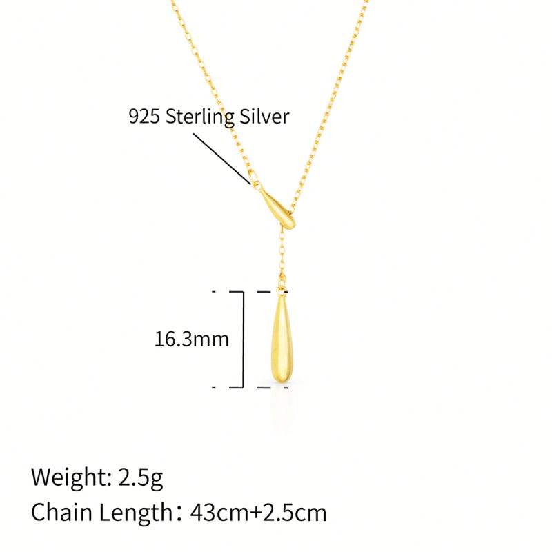 Teardrop Lariat Y Necklace