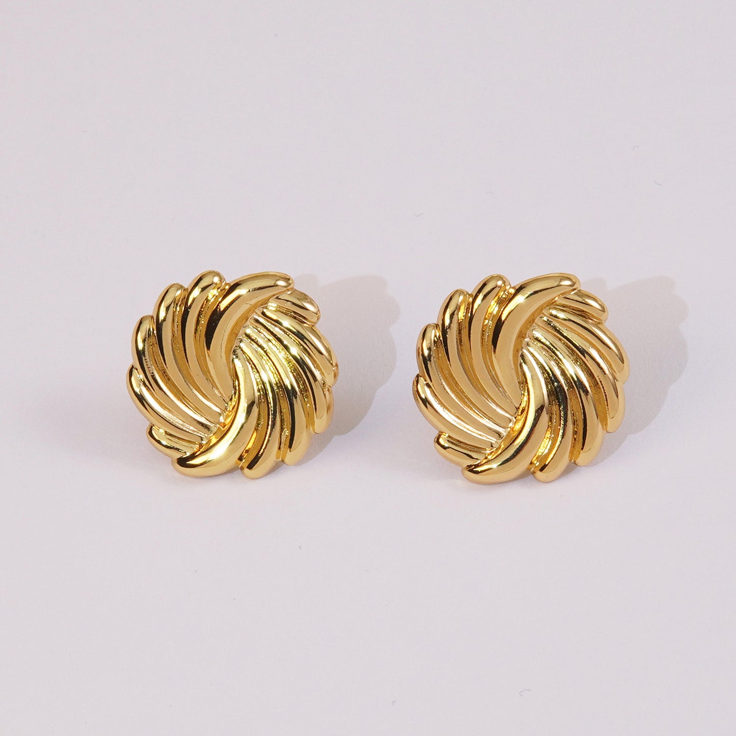 Minimal Stud Earrings - 18k Gold Plated