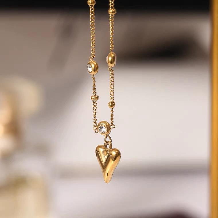 Heart Drop Diamond Anklet