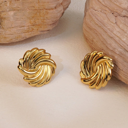 Minimal Stud Earrings - 18k Gold Plated