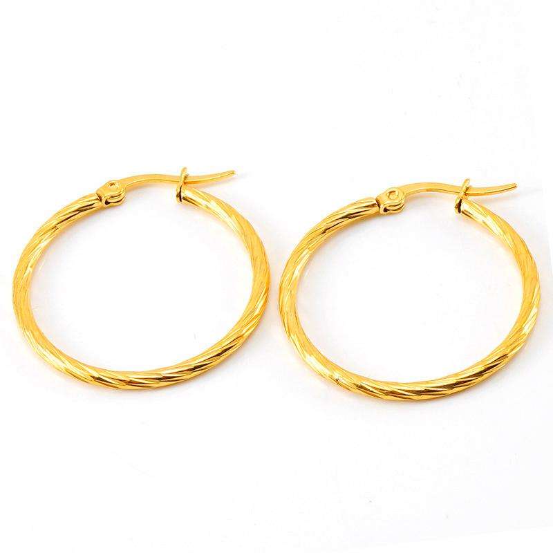 Twisted Hoop Earrings 3cm