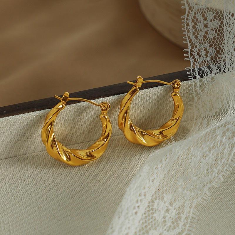 Twisted Hoop Earrings