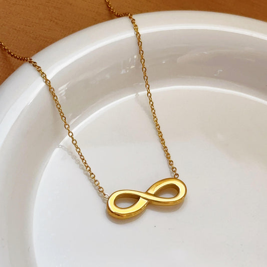 Infinite Symbol Pendant Necklace - 18K Gold Plated