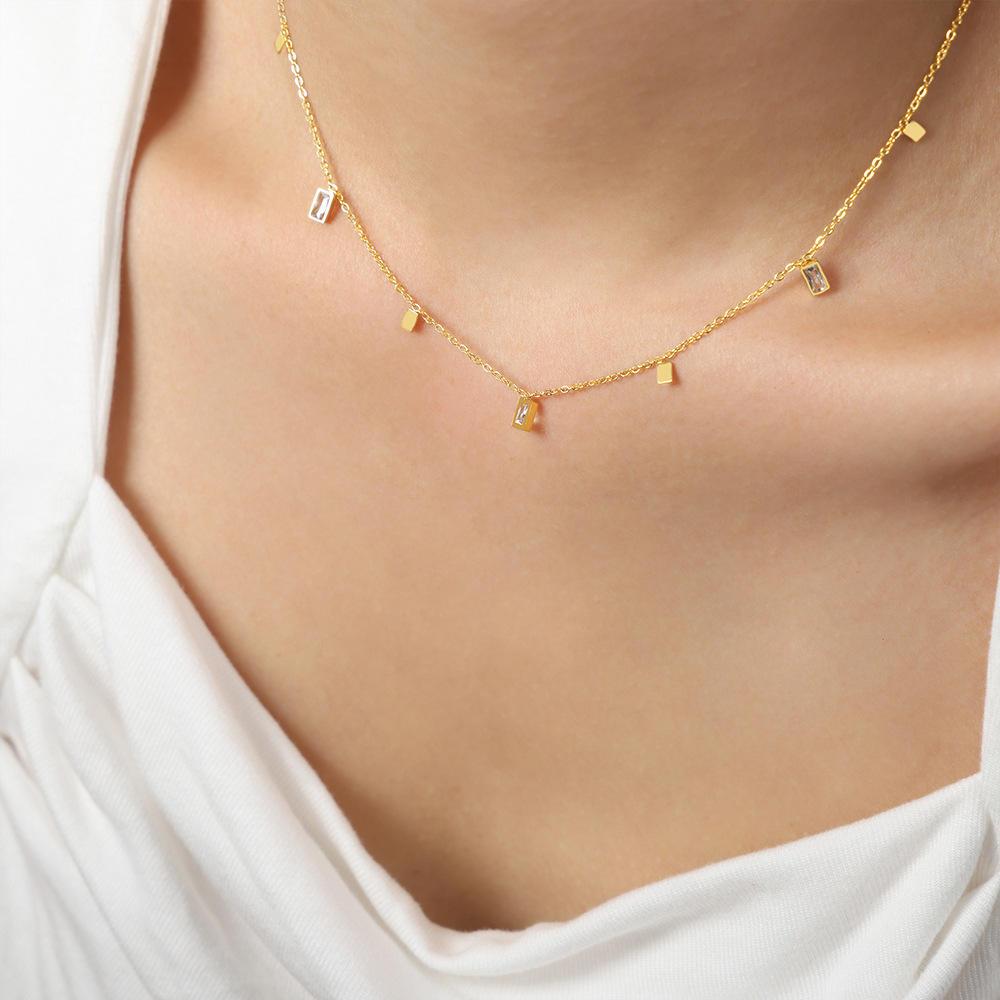 Crystal Prism Drop Necklace