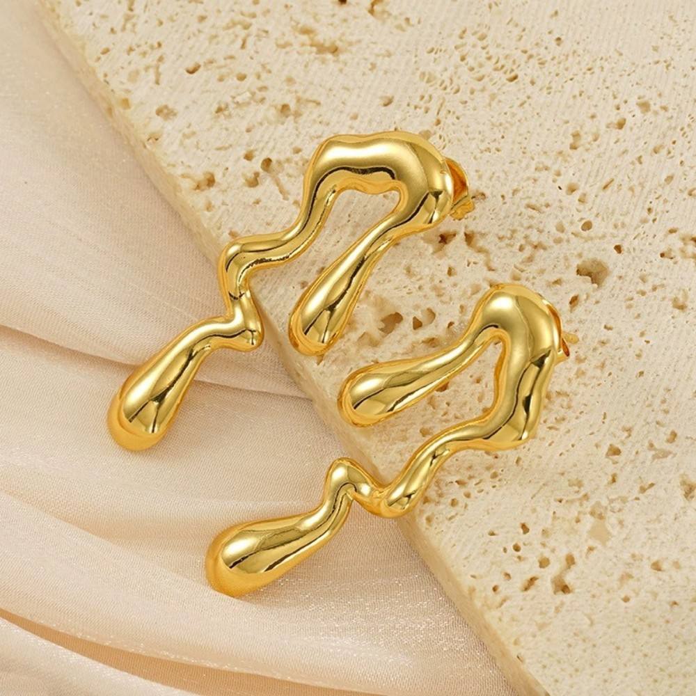 Melt Design Stud-Drop Earrings