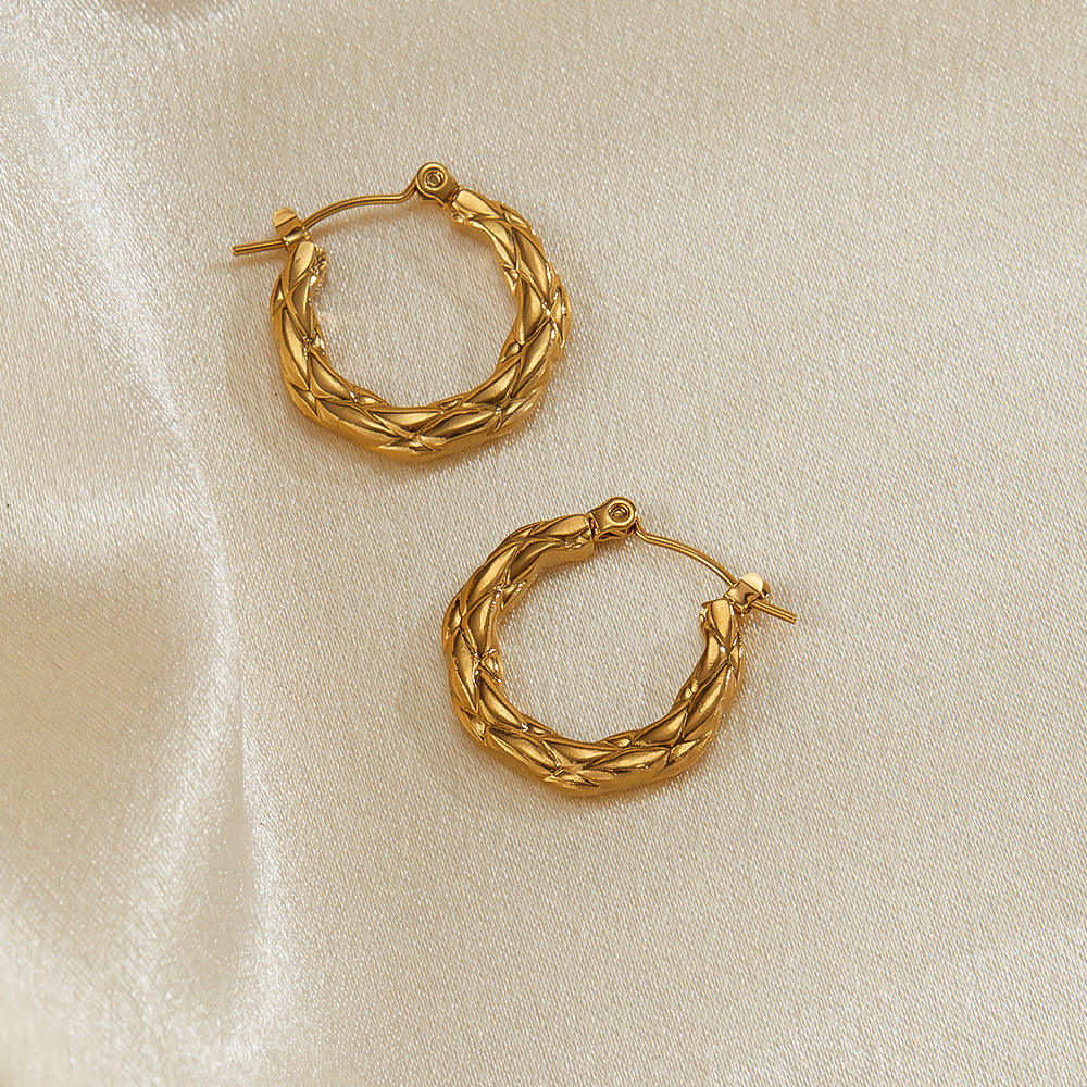 Braided Circle Hoop Earrings