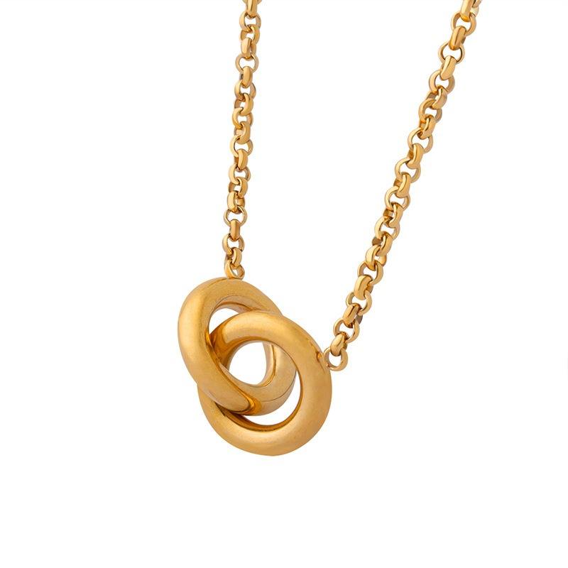 Interlocking Rings Pendant Necklace