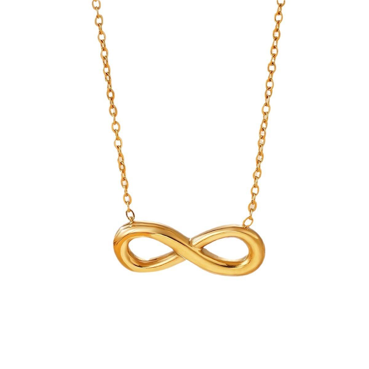 Infinite Symbol Pendant Necklace - 18K Gold Plated