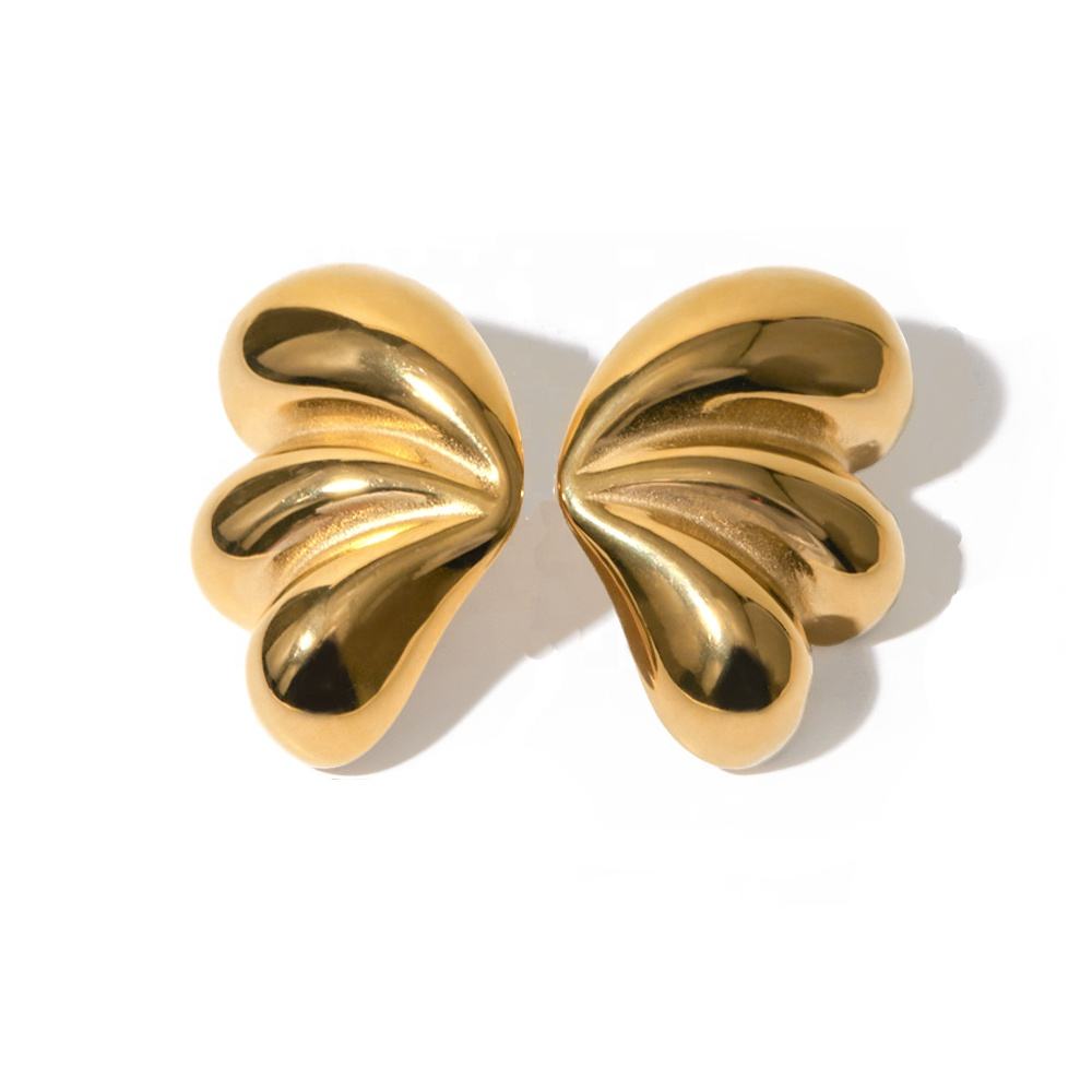 Wings Stud Earrings - 18k Gold Plated