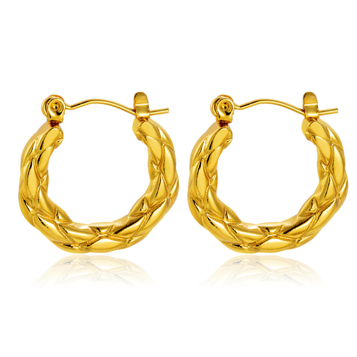 Braided Circle Hoop Earrings