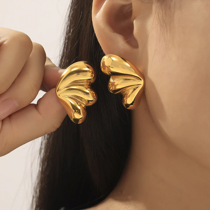 Wings Stud Earrings - 18k Gold Plated