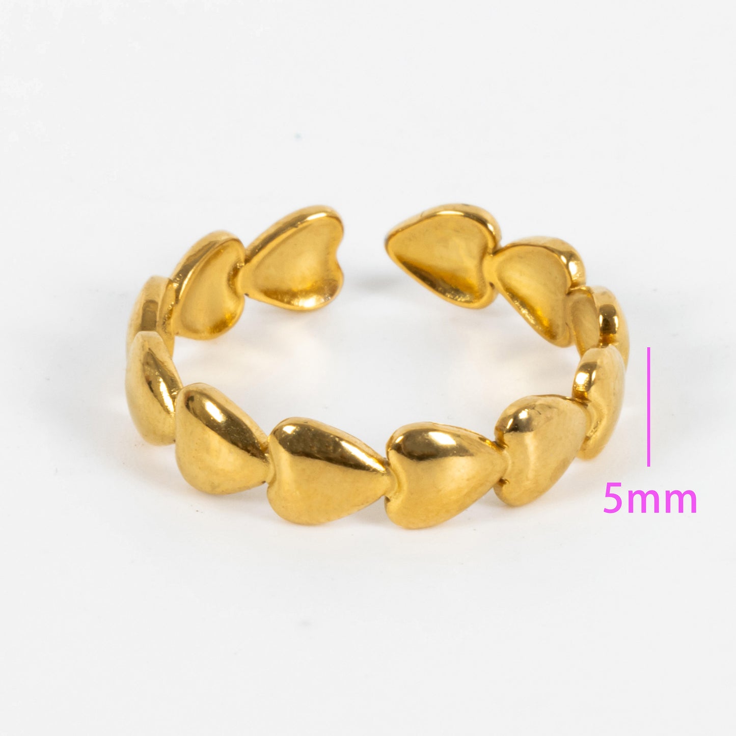 Hearts Adjustable Rings