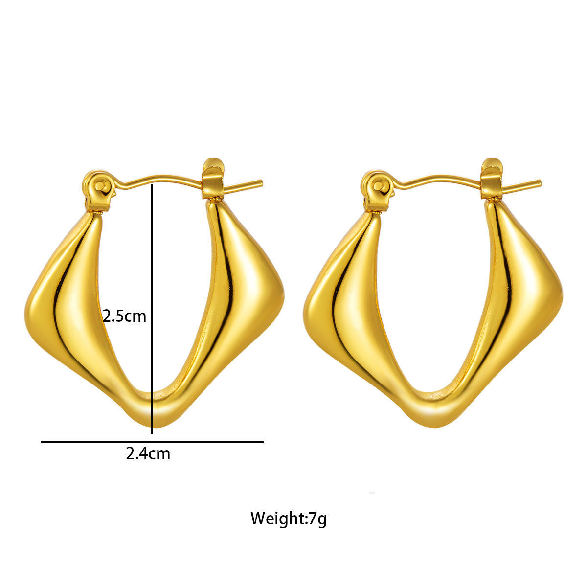 Chunky Hoop Earrings - 18k Gold Plated