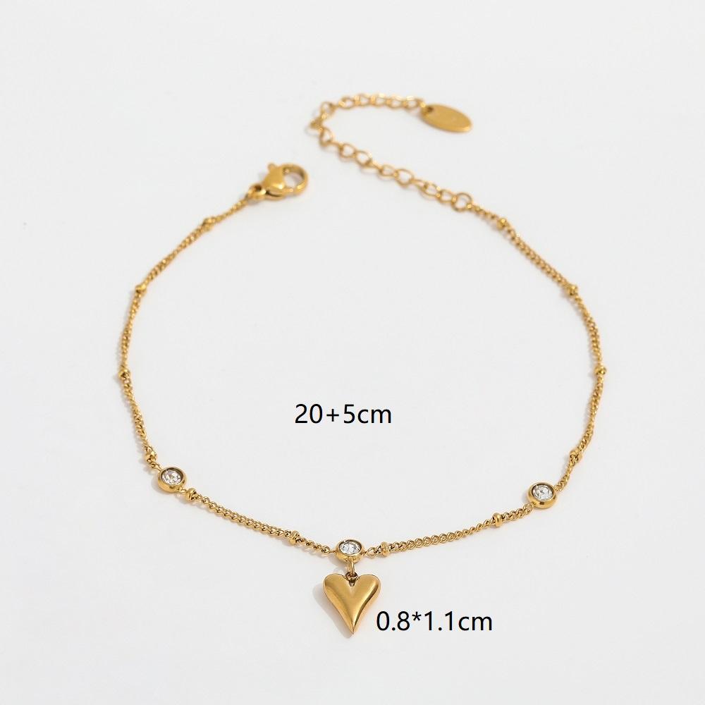 Heart Drop Diamond Anklet