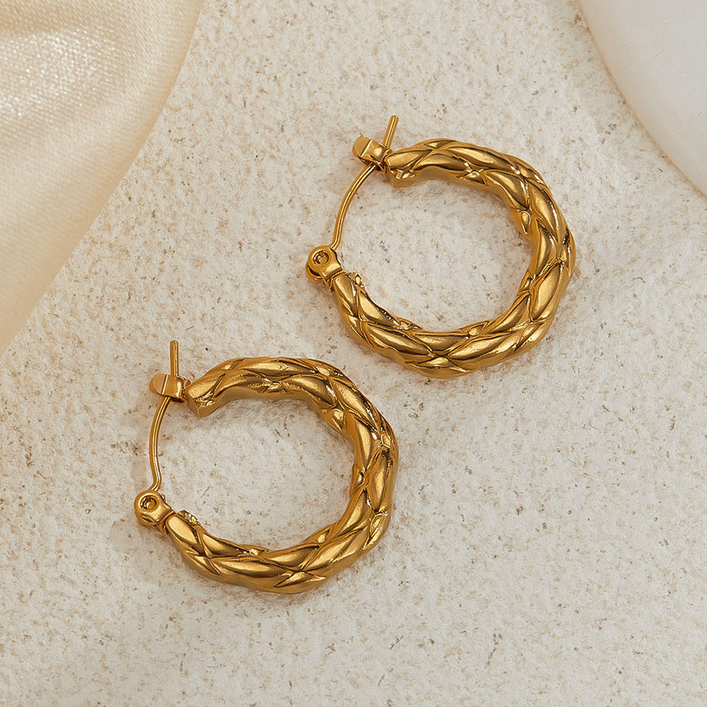 Braided Circle Hoop Earrings