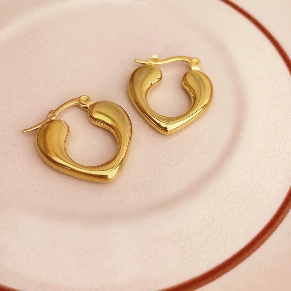 Heart Hoop Earrings