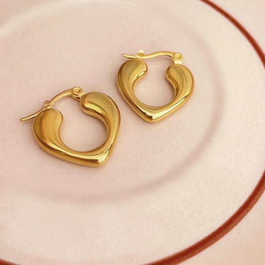 Heart Hoop Earrings