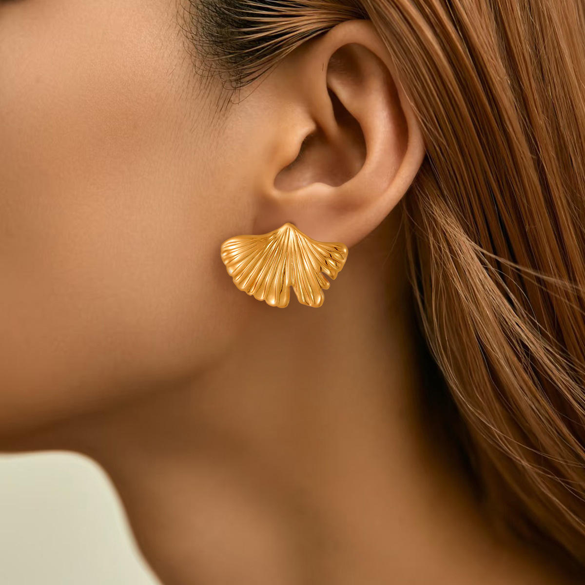 Flower Stud Earrings - 18k Gold Plated