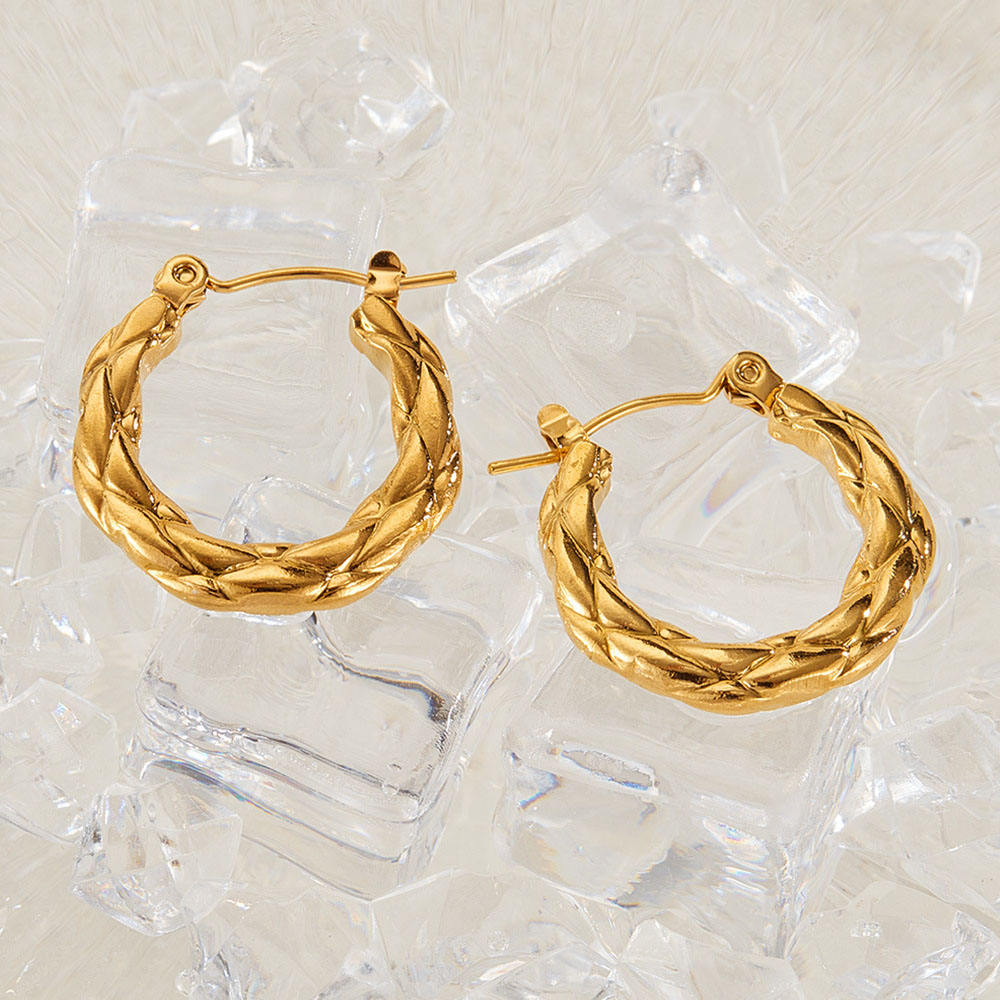Braided Circle Hoop Earrings