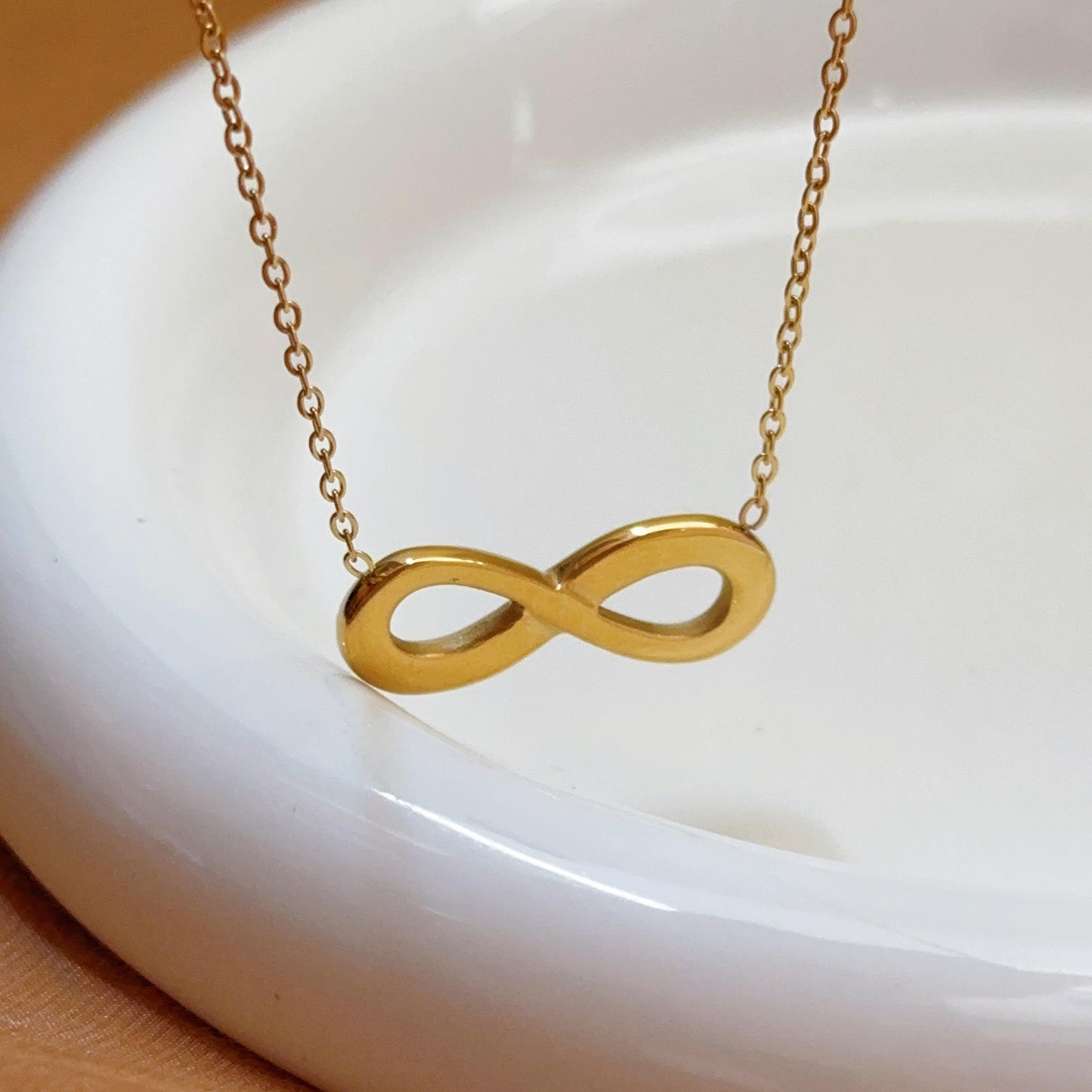 Infinite Symbol Pendant Necklace - 18K Gold Plated