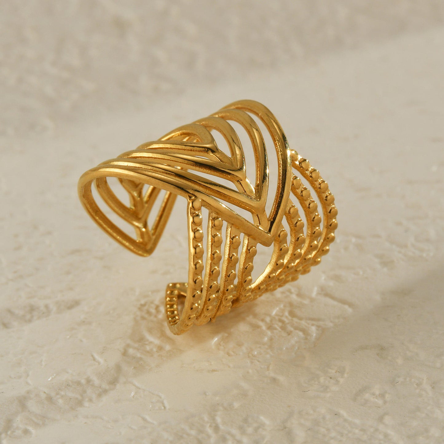 Aurelia V-Crown Ring