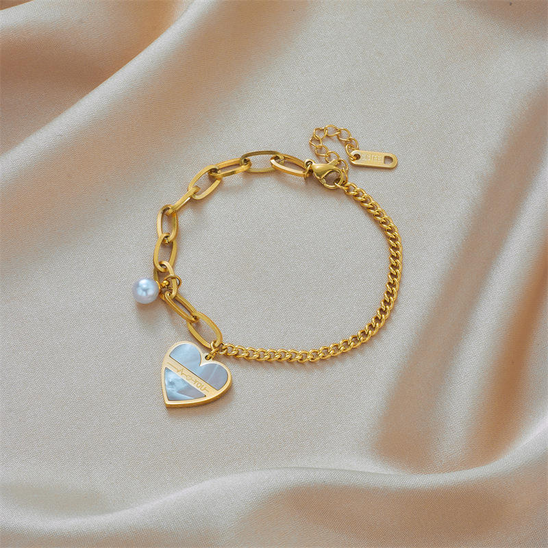 Heart Charm Bracelet - 18k Gold Plated