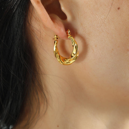 Twisted Hoop Earrings