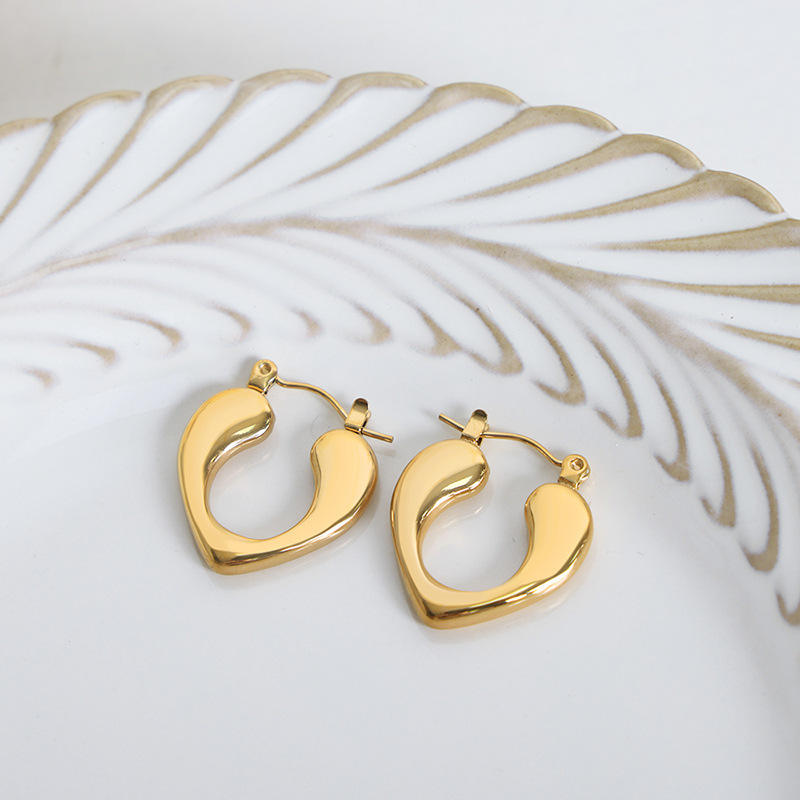 Heart Hoop Earrings