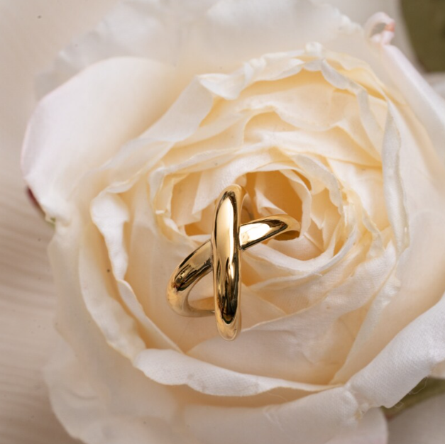 X Shape Ring – 18K Gold Plated