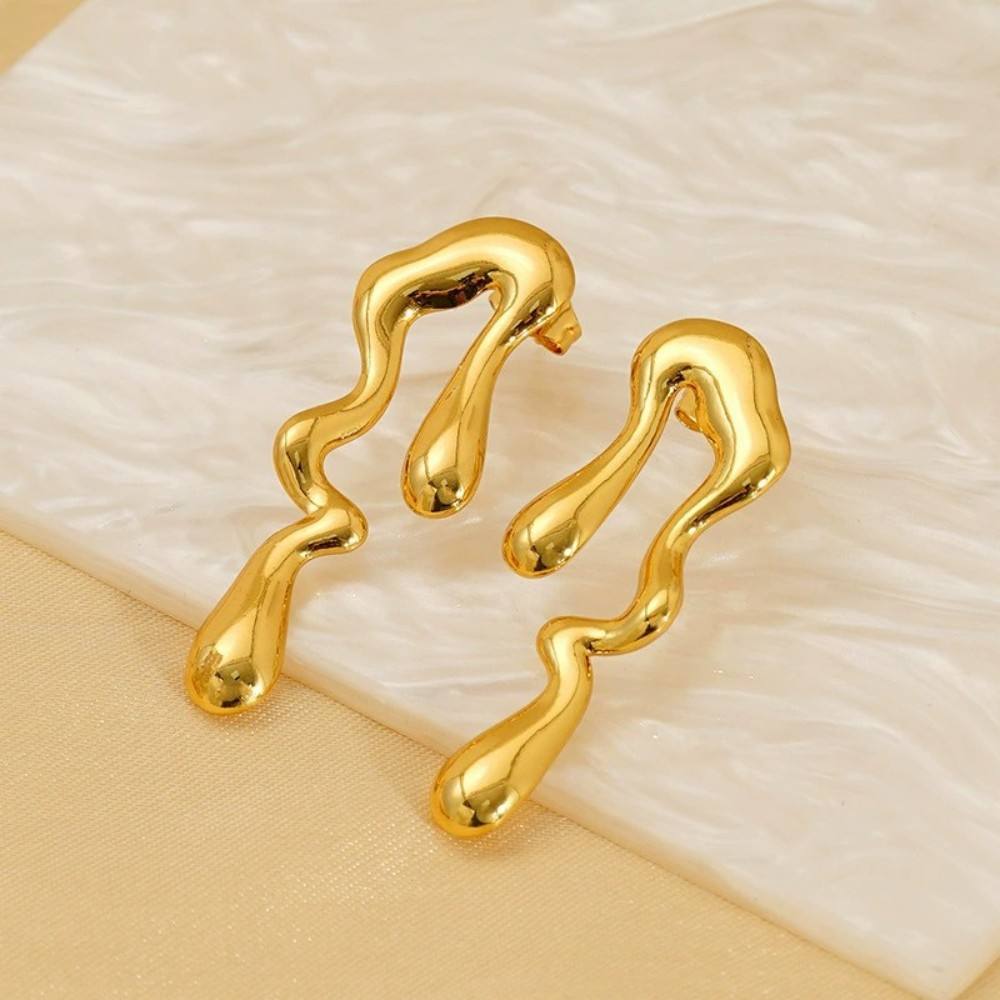 Melt Design Stud-Drop Earrings