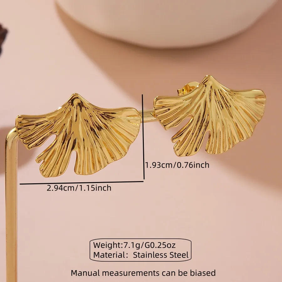 Half Flower Stud Earrings