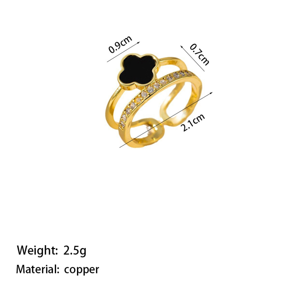 Lucky Clover Duo Band Ring