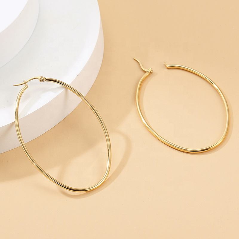 Classic Hoop Earrings 5cm - 18K Gold Plated