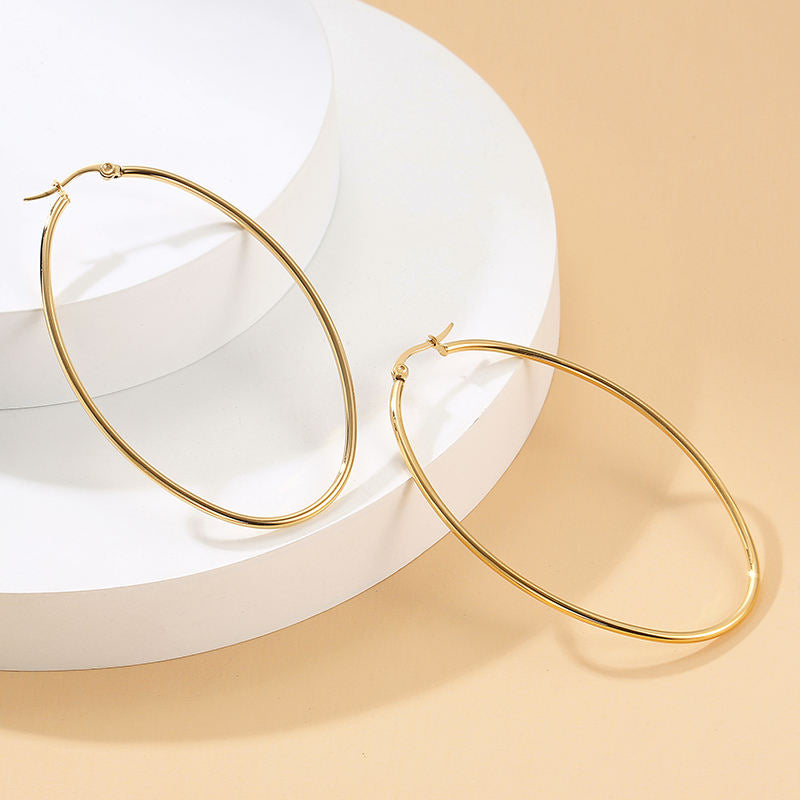 Round Hoop Earrings 5cm